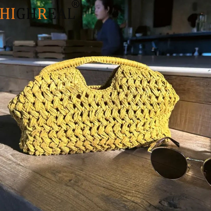 Elegant Ladies Chain Woven Han - Women'S Raffia Bags recension och pris